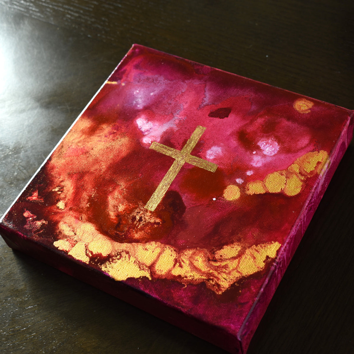 Pink and Gold Cross II