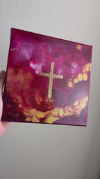 Pink and Gold Cross II