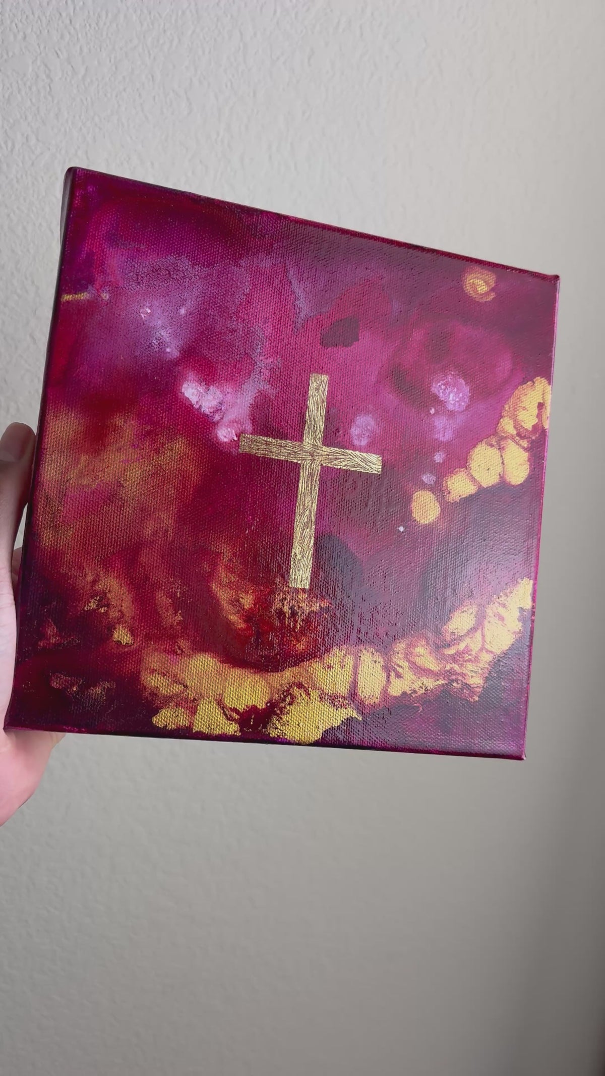 Pink and Gold Cross II